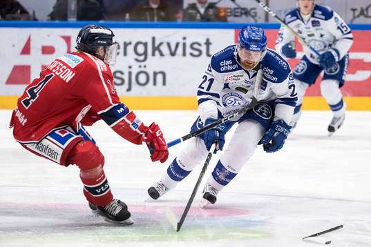 Leksands Mattias Ritola och Västerviks Erik Gustafsson  i