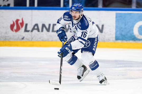Leksands Fredrik Lindgren  i ishockeymatchen i