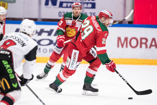 Moras Marcus Fagerudd  i ishockeymatchen i SHL mellan Mora