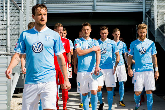 Malmö FFs Eric Larsson, Markus Rosenberg, Egzon Binaku,