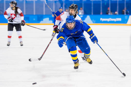 Lisa Johansson of Sweden in the Women's Ice Hockey