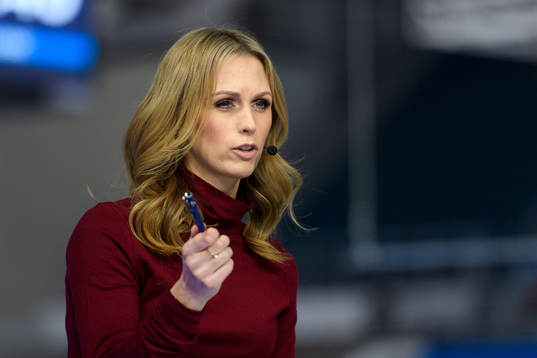 Karin Frick in the Eurosport Studio