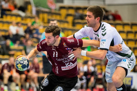 Lugis Anders Hallberg och Füchse Berlins Drago Vukovic