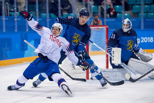 Ken André Olimb of Norway and Atte Ohtamaa of Finland in