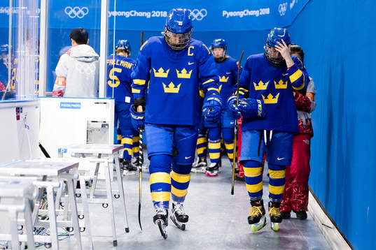 Emilia Ramboldt of Sweden looks dejected