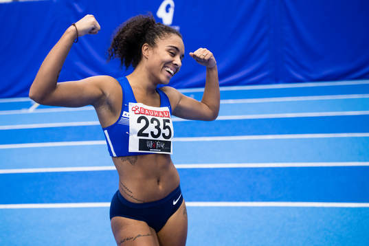 Spårvägen SKs Irene Ekelund jublar