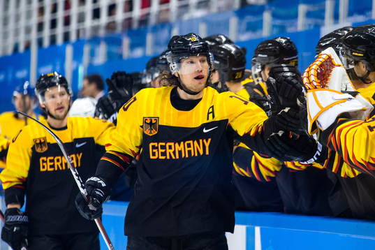 Christian Ehrhoff of Germany celebrating
