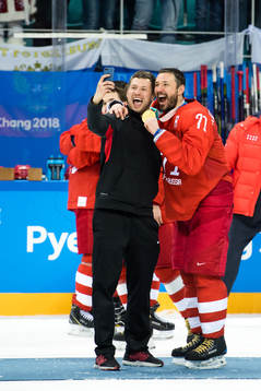 Ilya Kovalchuk Of Russia (OAR) celebrating
