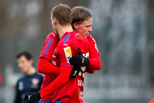 Helsingborgs Anda Runar Bjärnason jublar