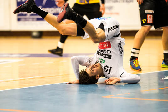 Helsingborgs Simon Stridsberg på huvudet