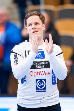 Kristianstads Tmålvakt Richard Kappelin jublar