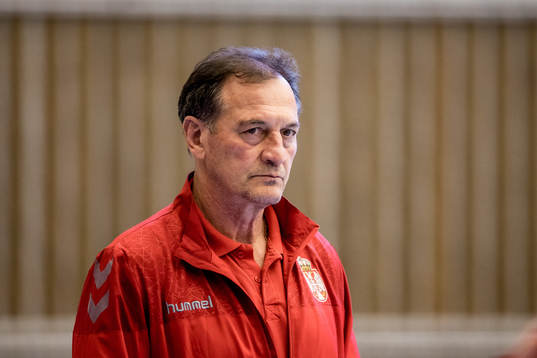 Serbiens förbundskapten Ljubomir Obradovic