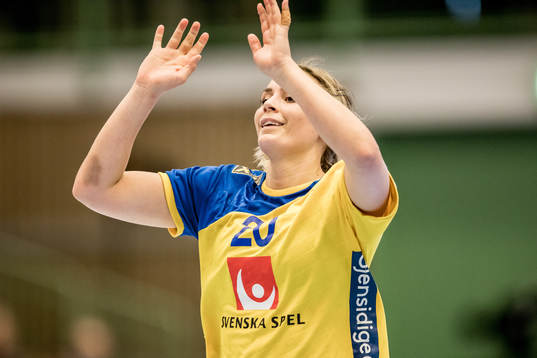 Sveriges Isabelle Gulldén  jublar
