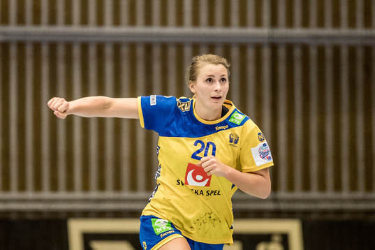 Sveriges Isabelle Gulldén jublar