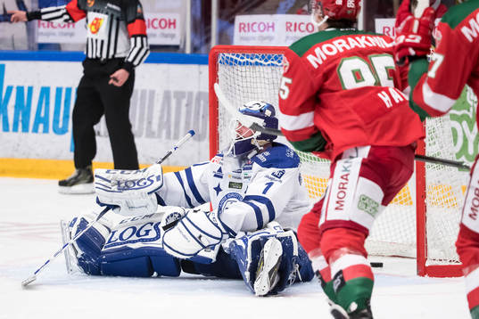 1-0 bakom Leksands målvakt Tex Williamsson  i