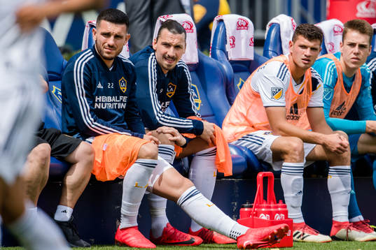 LA Galaxys Zlatan Ibrahimovic på bänken