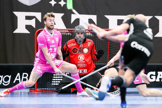 Faluns Adam Fernqvist och målvakt Johan Rehn