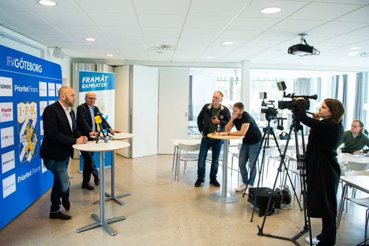 Klubbdirektör Max Markusson och ordförande Mats Engström