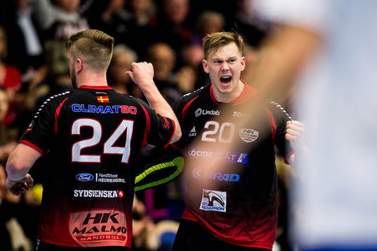 HK Malmös Adam Lönn jublar