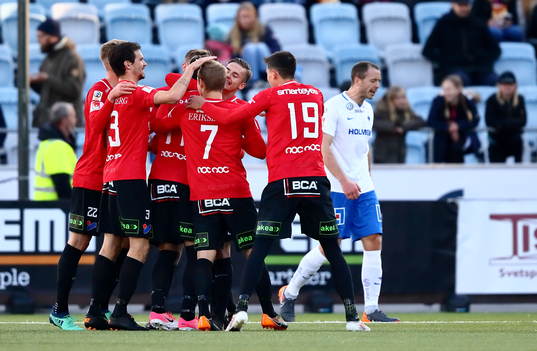 Trelleborgs spelare jublar