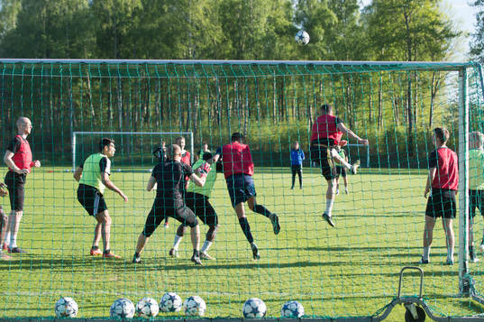 under  IFK Hässleholms träning i Hässleholm 9 maj 2018