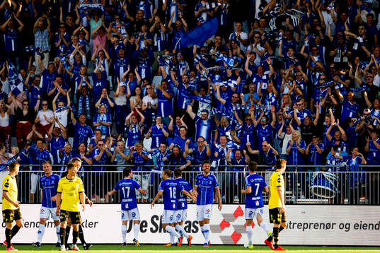 Patrick Mortensen and his teammates of Sarpsborg 08