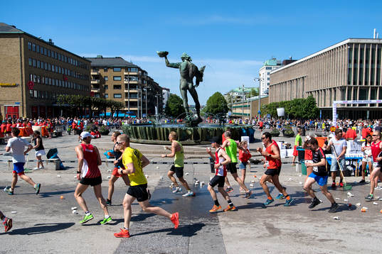 Löpare vid Götaplatsen