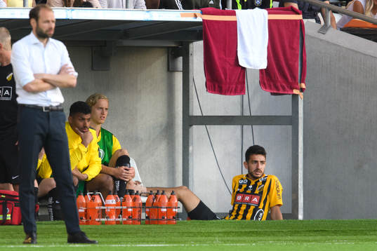 Häckens Daleho Irandust ligger skadad vid bänken