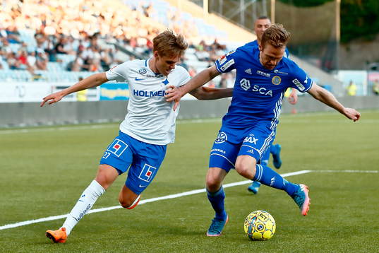 Norrköpings Arnór Sigurdsson och Sundsvalls David Myrestam