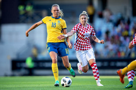 Sveriges Fridolina Rolfö och Kroatiens Monika Conjar
