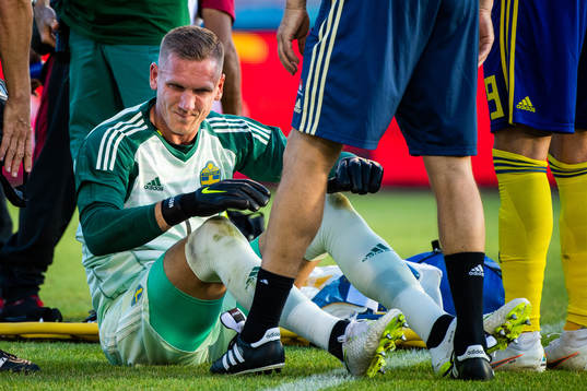 Goalkeeper Robin Olsen of Sweden
