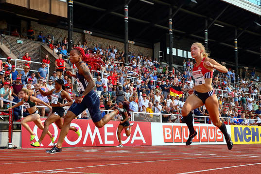 Målgång kvinnor 100 m