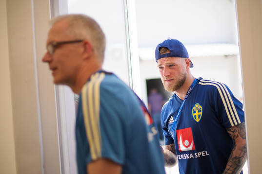 John Guidetti of the Swedish national football team