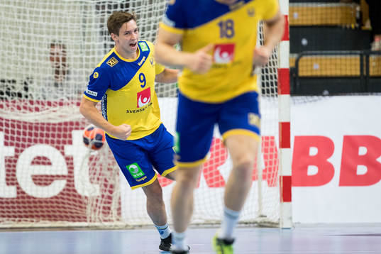 Sveriges Jerry Tollbring jublar