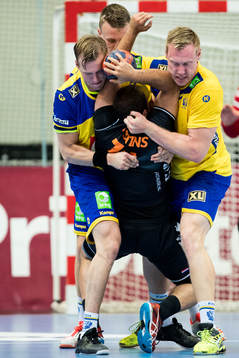 Sveriges Daniel Pettersson, Philip Henningsson och Fredric
