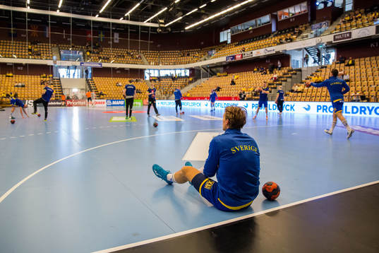 Sveriges spelare värmer upp