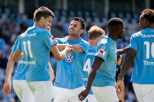 Malmö FFs Alexander Jeremejeff och Behrang Safari