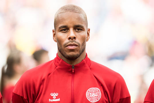Mathias Jørgensen of Denmark prior the FIFA World Cup