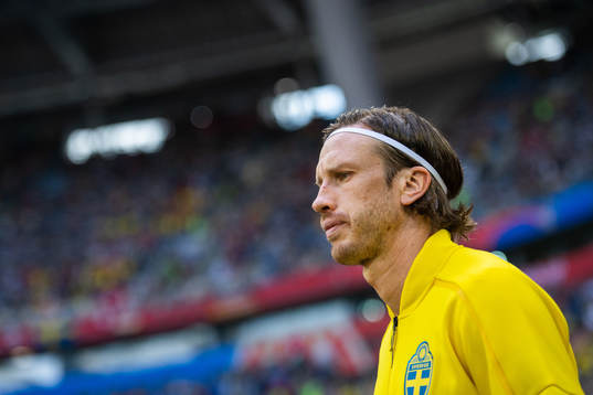 Gustav Svensson of Sweden prior to the FIFA World Cup round