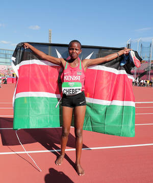 Beatrice Chebet, KEN winner (1st) of 5000 meters at the