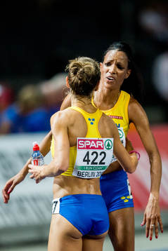 Meraf Bahta and Charlotta Fougberg of Sweden