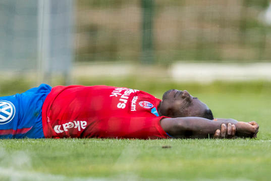 Helsingborgs Thierry Zahui deppar
