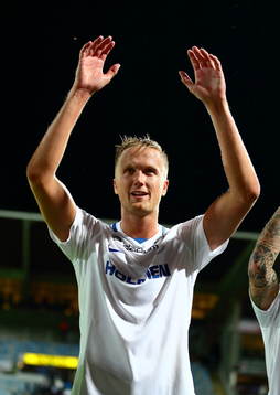 Norrköpings Kasper Larsen  jublar