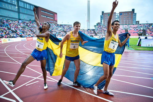Suldan Hassan, SWE, Emil Danielsson, SWE, Amanuel Gergis,