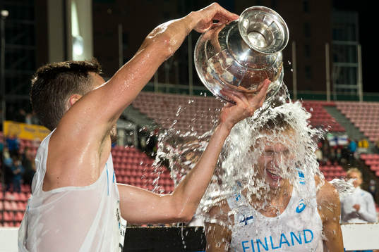 Topi Raitanen, FIN and Tuomo Salonen, FIN celebrates winner