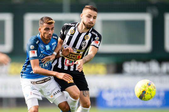 Landskronas Filip Pivkovskioch Norrby Abbas Mohamad