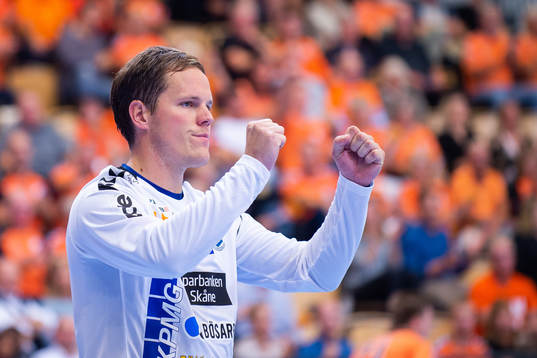 Kristianstads målvakt Richard Kappelin jublar
