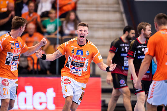 Kristianstads Adam Nyfjäll jublar
