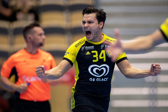Sävehofs Sebastian Karlsson jublar