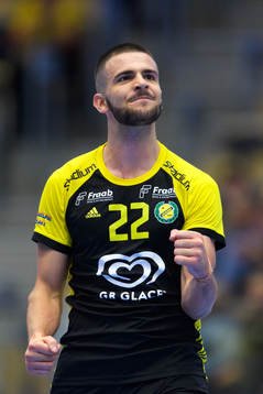 Sävehofs Gzim Salihi jublar